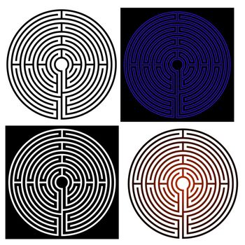 Abstract vector illustration of the maze - labyrinth