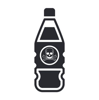 Vector illustration of single isolated dangerous bottle icon