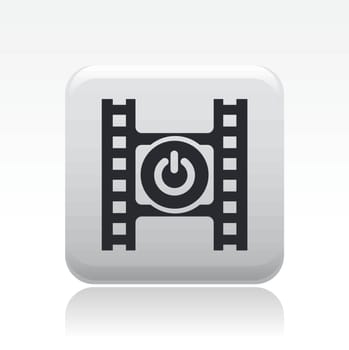 Vector illustration of single isolated video switch icon