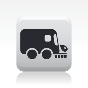 Vector illustration of single isolated road cleaner icon 