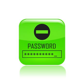 Vector illustration of single isolated password icon