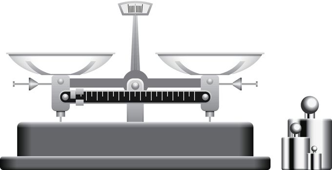 Layered vector illustration of Balance Scale and Poise.