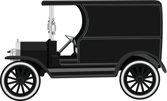 Vector illustration of isolated Antique Car.
