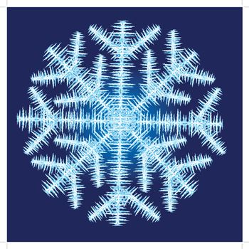 Illustration of the snowflake from icicle and ice
