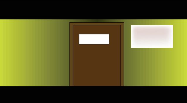 illustration of a door of someone with a empty title place
