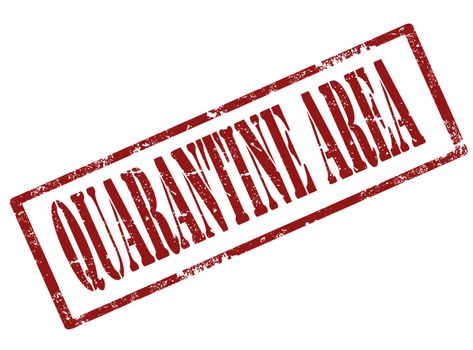 Grunge rubber stamp with word quarantine inside,vector illustration