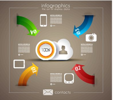 Infographic template for statistic data visualization. Modern composition to use like infochart, product ranking page or background for performance data graphics.