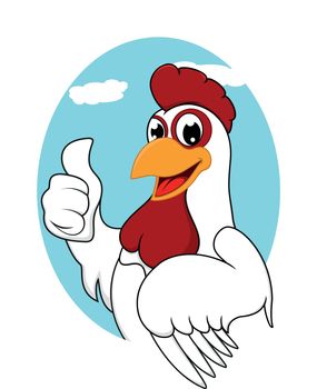 Vector Illustration Of Chicken Mascot