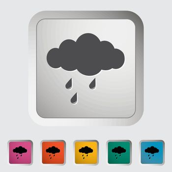 Rain. Single icon. Vector illustration.