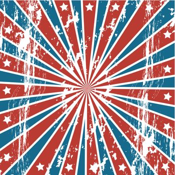american background with stars, grunge. vector illustration