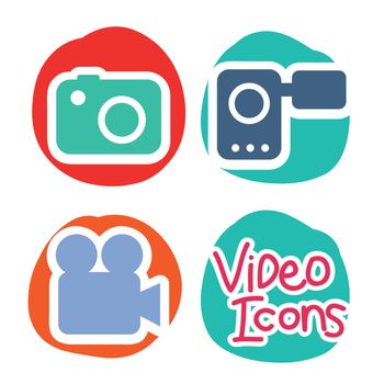video icons over white background. vector illustration