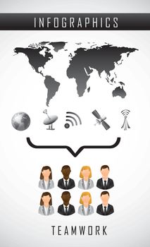 infographics of communication over white background. vector illustration