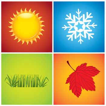 colorful  weather stations background, four. vector illustration