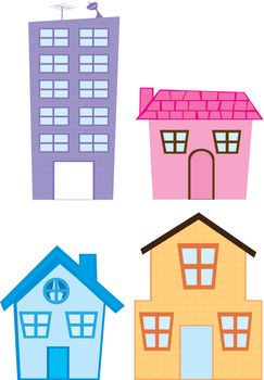 house cartoon isolated over white background. vector