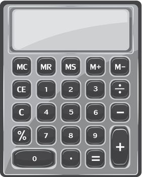 Vector calculator in black and white on a white background