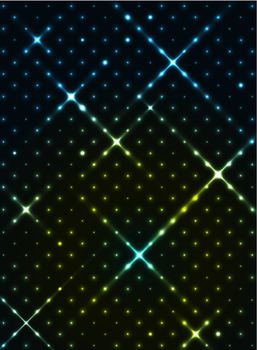 The abstract background made out of various color stars