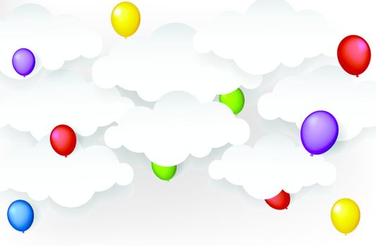vector illustration of decoration with balloons