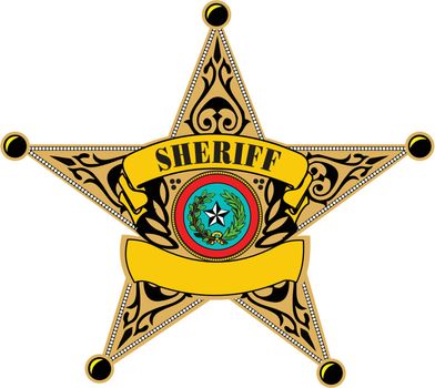 Sheriff badge. Vector illustration