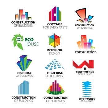 collection of vector logos construction and home improvement