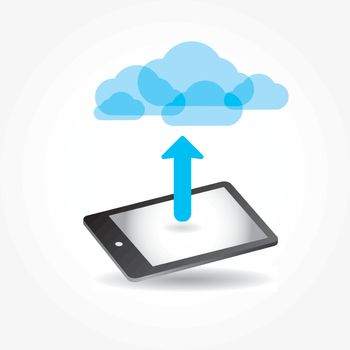 cloud app icon on mobile phone vector icons