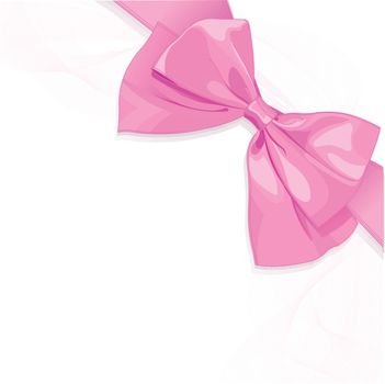 Pink bow design with place for text