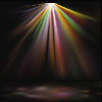 Disco Lights - colored background illustration, Vector