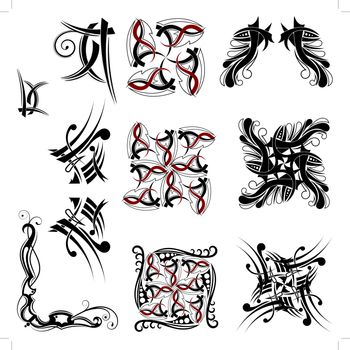 Collection of Tribal elements