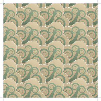 Seamless pattern with spiral elements