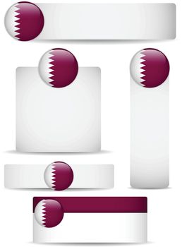Vector - Qatar Country Set of Banners
