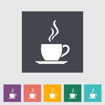 Cafe flat single icon. Vector illustration.
