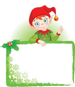Cute Christmas Elf  invite or place card