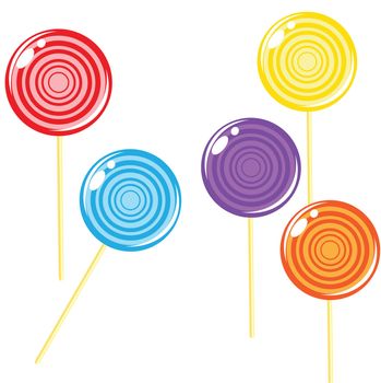 Lollipop candy, isolated against background