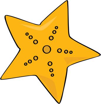 Cartoon illustration of a starfish