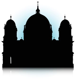 An abstract vector illustration of the Berlin Cathedral in Berlin.