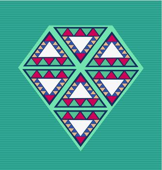 Trendy colorful abstract triangles illustration. Vector file layered for easy editing.