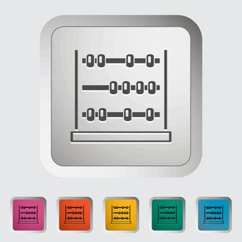 Abacus. Single icon. Vector illustration.