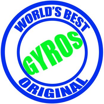 Stamp with text original Gyros inside, vector illustration