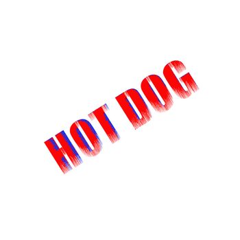 Stamp with text hot dog inside, vector illustration