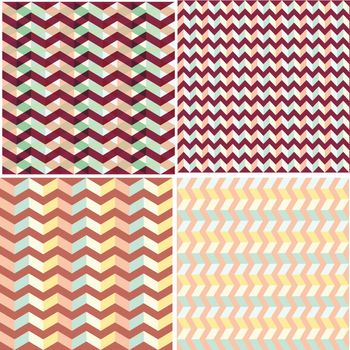 set of seamless triangles background