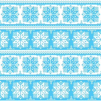 Winter, snowflakes vector background - scandynavian kntting style