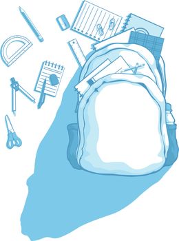 A vector set of a school bag with many school supplies scattered around it. Available as a Vector in EPS8 format that can be scaled to any size without loss of quality. Each elements/objects can be separated for further editing, capable of being used individually.
Good for many uses & application. Color easily changed.