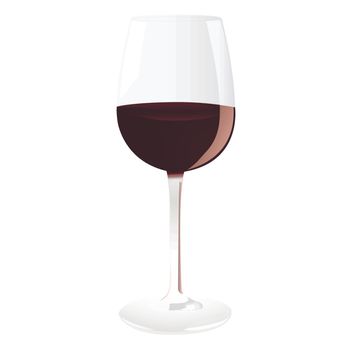 Vector illustration of a red wine glass