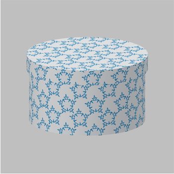 round box for gifts on a grey background