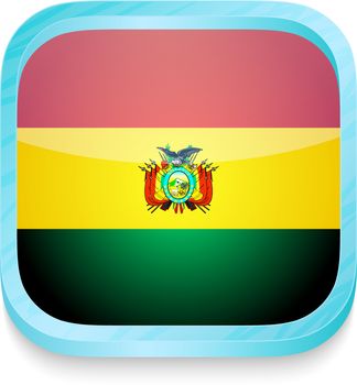 Smart phone button with Bolivia flag