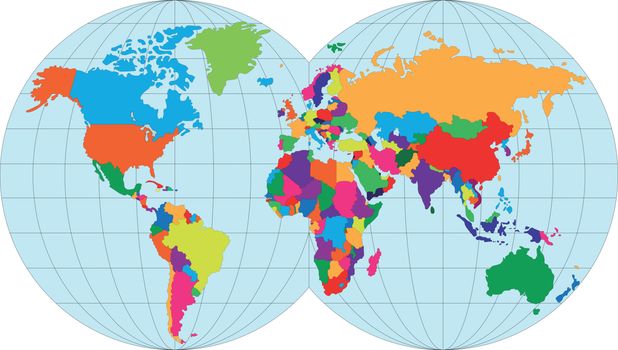 Vector illustration map of the World