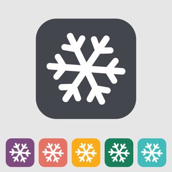 Snowflake flat icon. Vector illustration EPS.
