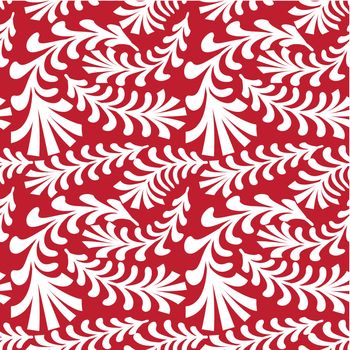seamless red floral pattern