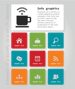 Info graphic on a theme the Internet business. A vector illustration