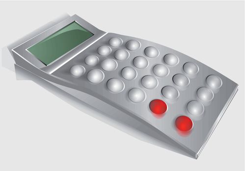 nonexistent calculator isolated on a gray background