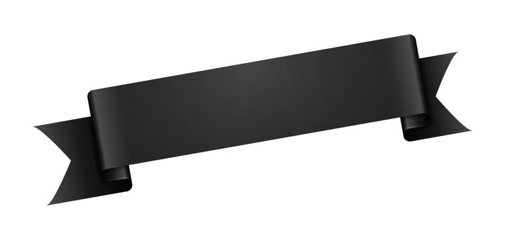 The black blank ribbon ready for your text